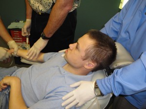 joseph being sedated prior to routine dental procedure